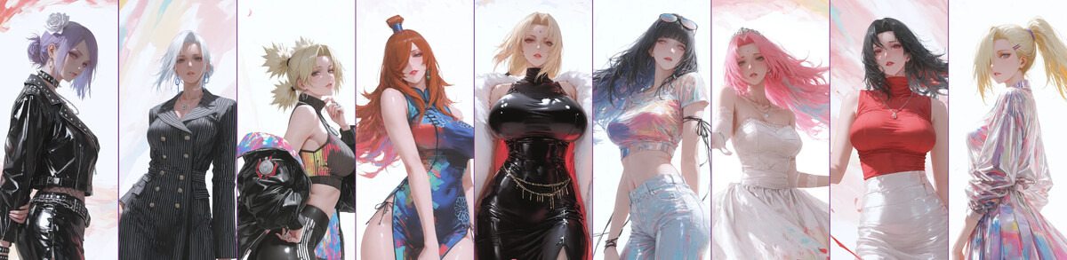 [AI绘图] 火影群像壁纸